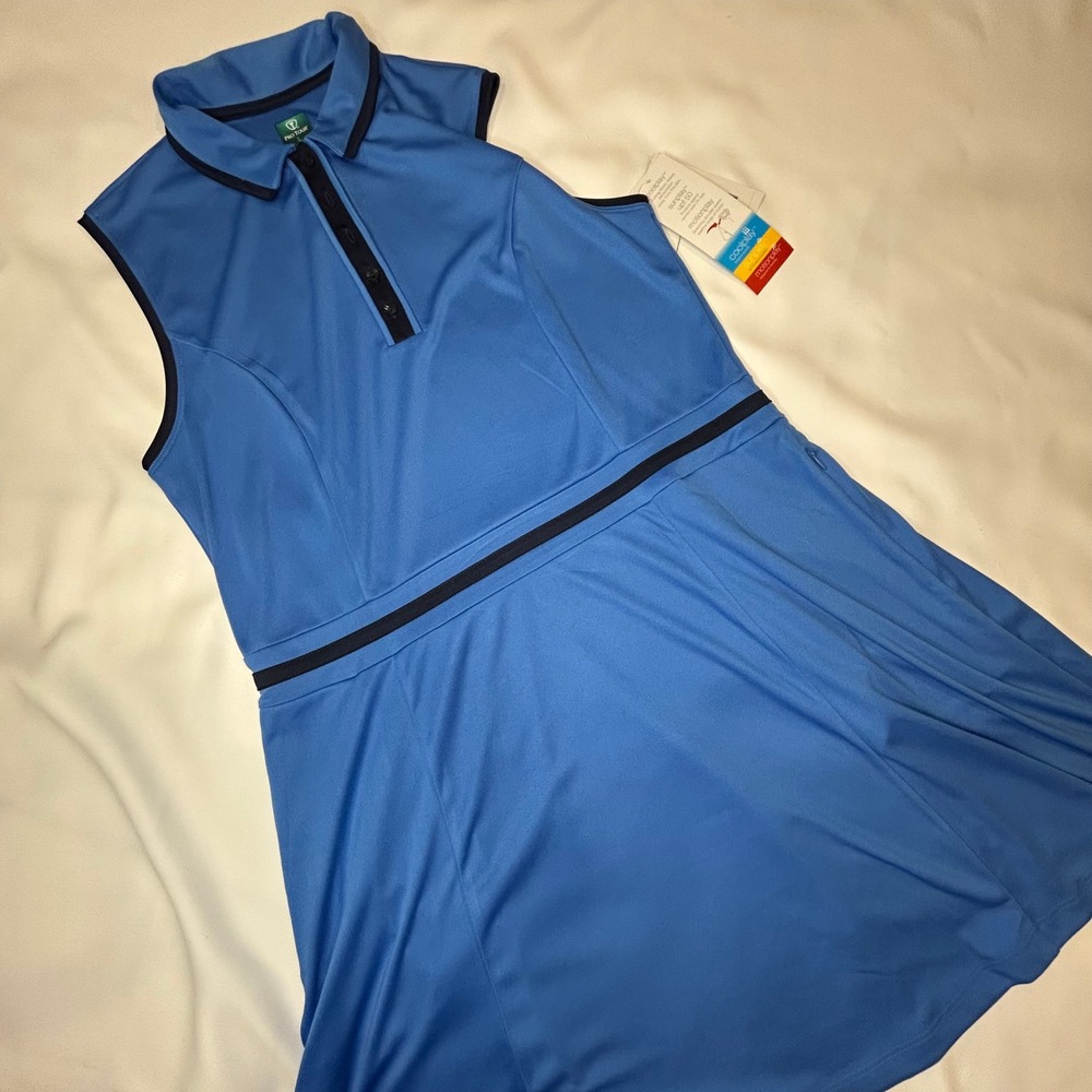 Pro Tour Golf Dress Women Large‎ Blue NEW Sleeveless UPF 50 Coolplay Athletic